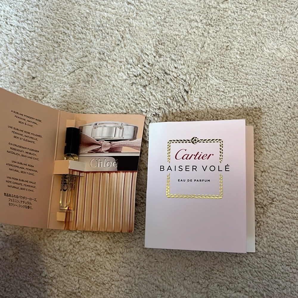 Cartier & Chloe perfume samples